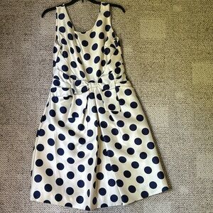 Kate spade silk polka dot bow dress